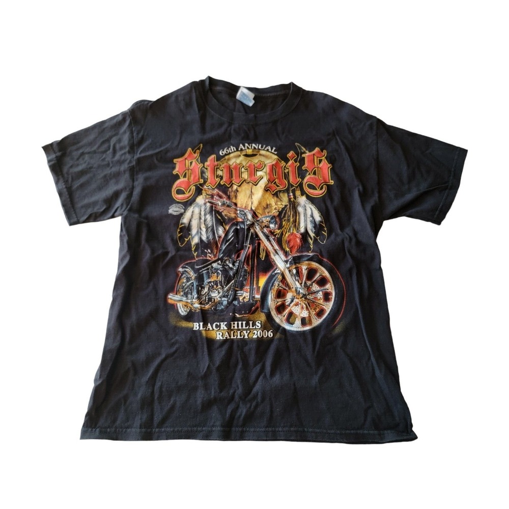 2006 Sturgis Mens Black Hills Motorcycle Rally Graphic Tee T-Shirt Size M